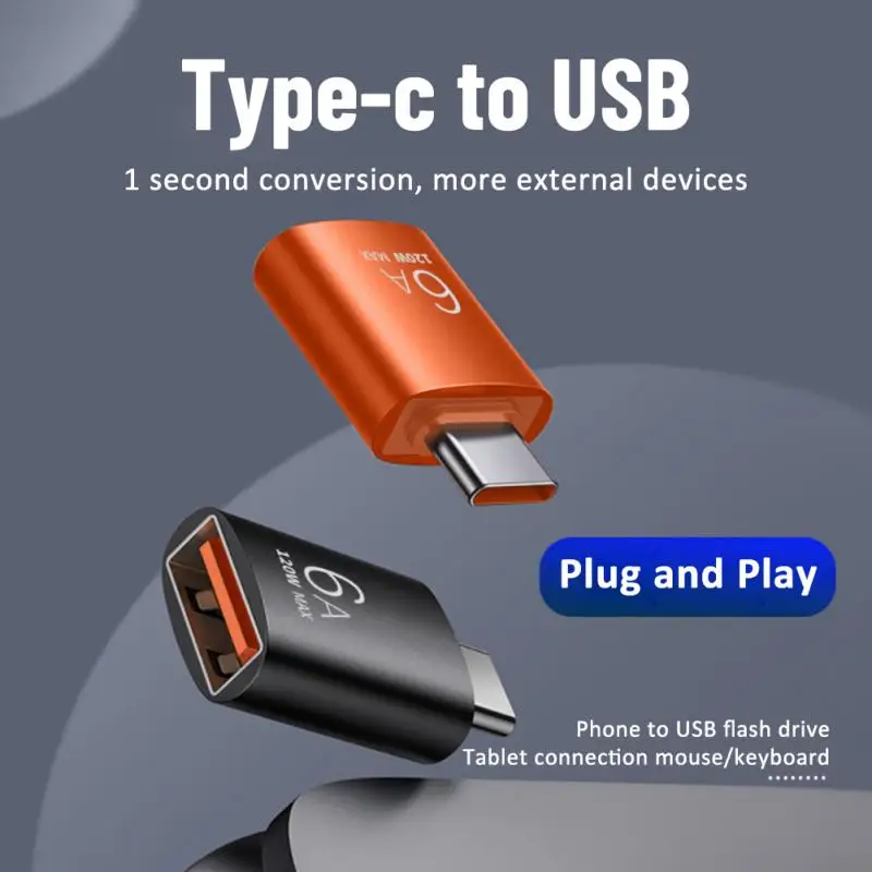 

Aluminum 6A USB Type C Adapter Male To USB 3.0 Female OTG Cable Converter Portable TypeC Adapter For MacBook Pro/Air Smartphone