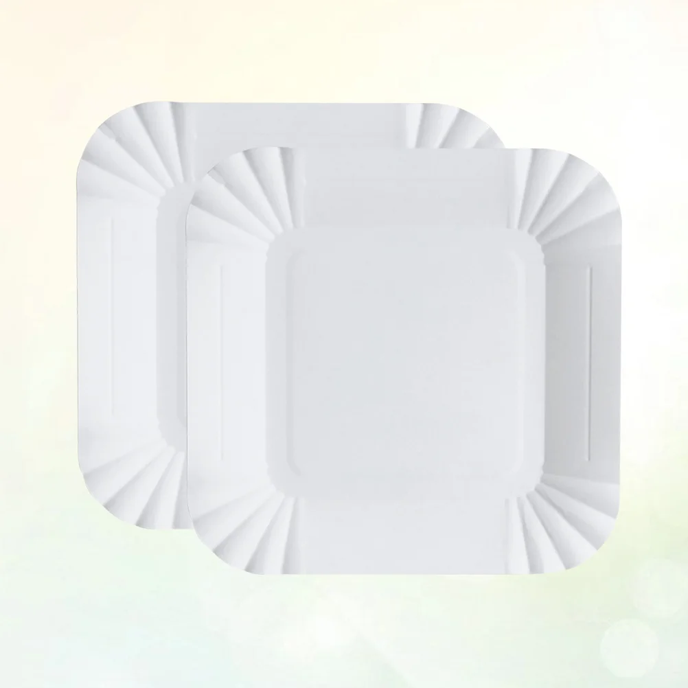 

100 Pcs Cake Paper Plates Dish Pan Paper Saucers Cake Pan Dessert Disposable Plates