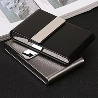 smoking accessories cigarette case 1 pc cigar storage box stainless steel multifunction card cases pu tobacco holder