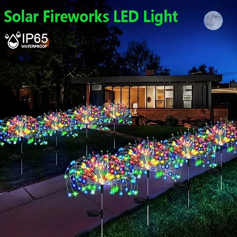 Супер Солнечный фейерверк фотолампа внешняя водонепроницаемая 8 режимов