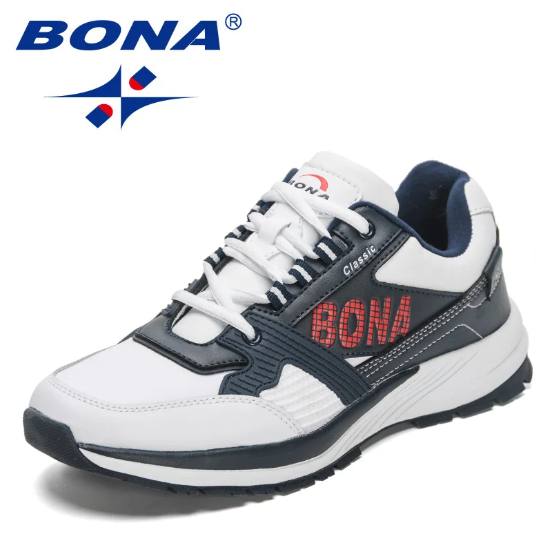 BONA 2023 New Designers Fashion Walking Shoes For Men Casual Lightweight Sneakers Man Outdoor Sport Waliking Shoes Mansculino