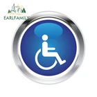 EARLFAMILY 13 см x 9,5 см для знаков с ограниченными возможностями, водонепроницаемые автомобильные наклейки и наклейки, Солнцезащитный водонепроницаемый протектор для дверей автомобиля
