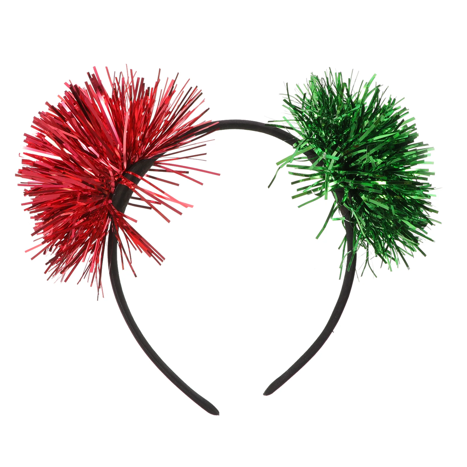 

Bright Silk Ball Headband Props Christmas Party Metal Children Pompom Headdress