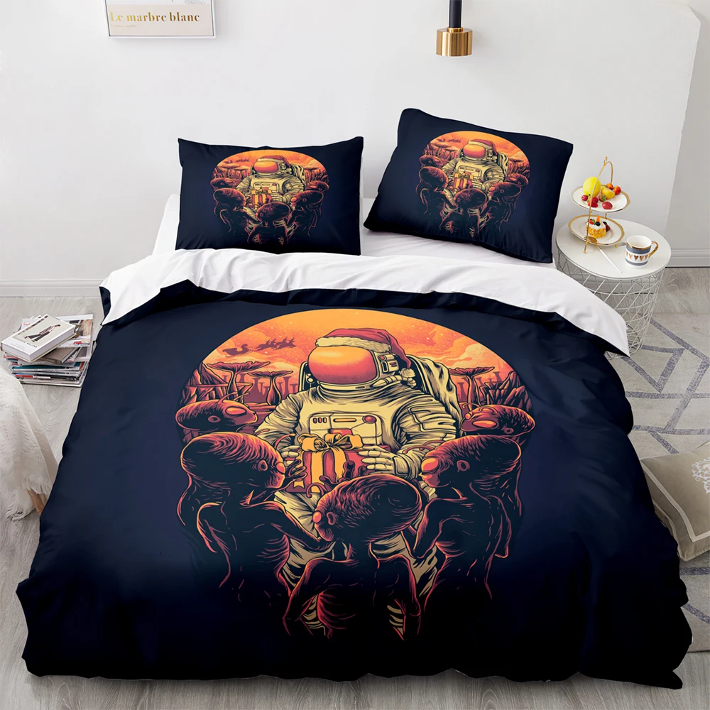 

Astronaut Bedding Set Single Twin Full Queen King Size Bed Set Aldult Kid Bedroom Duvetcover Sets 3D Print Space hero