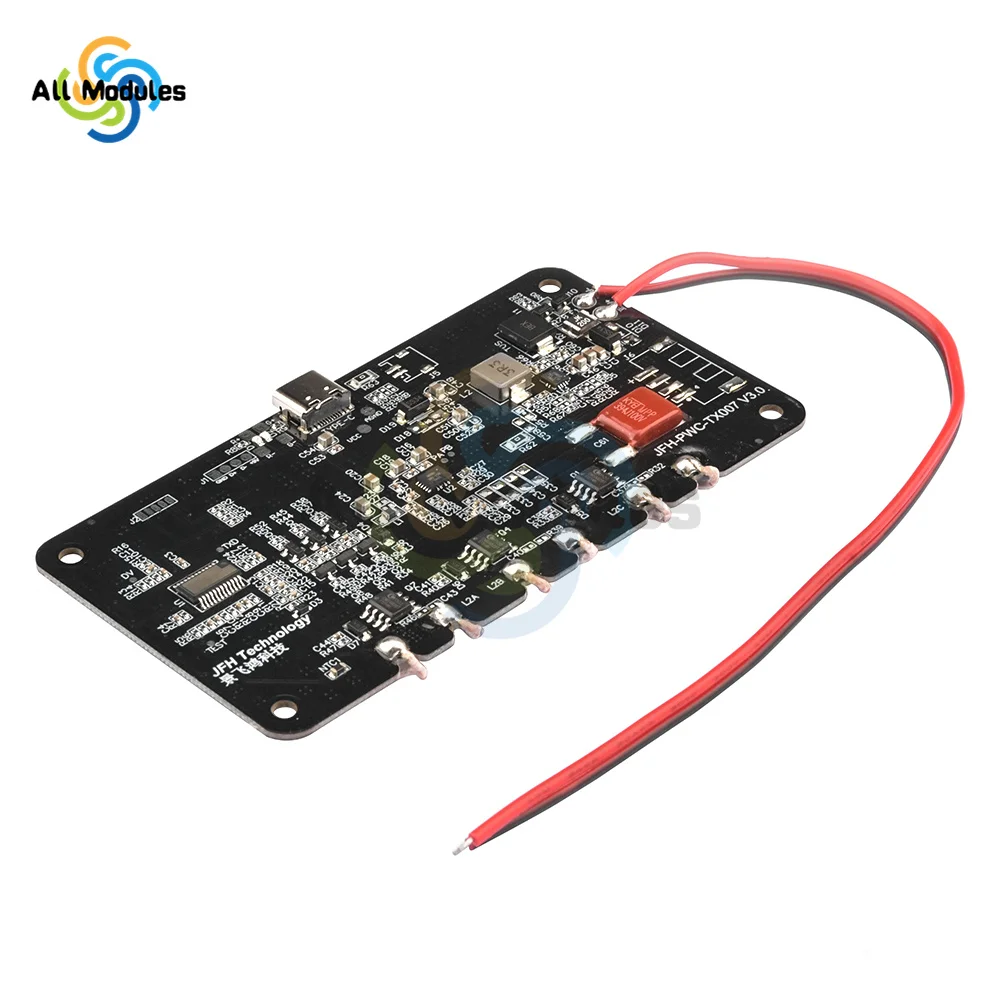

Car 3-coil 18W High-power Wireless Charger Module Type-C interface Qi Wireless Charger Transmitter Module Circuit Board