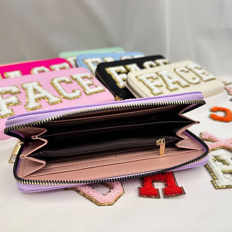 Вышитый кошелек с надписью усовершенствованная Универсальная Портативная сумка