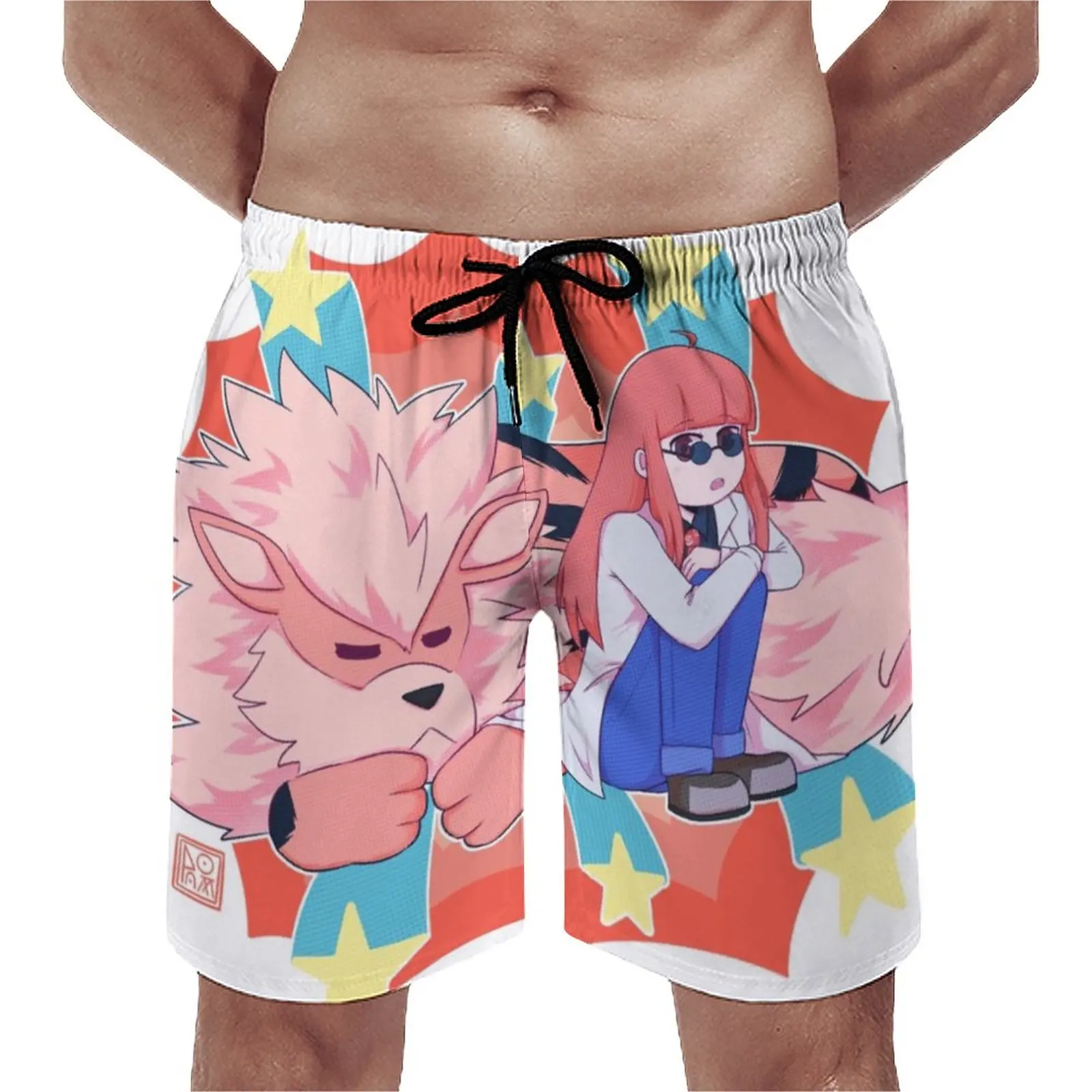 

Futaba As Blaine Board Shorts Trenky Persona 5 Videogame Morgana Print Beach Shorts Men Elastic Waist Funny Swim Trunks Big Size