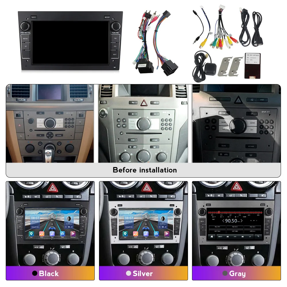 Автомагнитола 2 Din на Android 11 для Opel Astra H J 2004 Vectra Vauxhall Antara Zafira Corsa C D Vivaro Meriva Veda с
