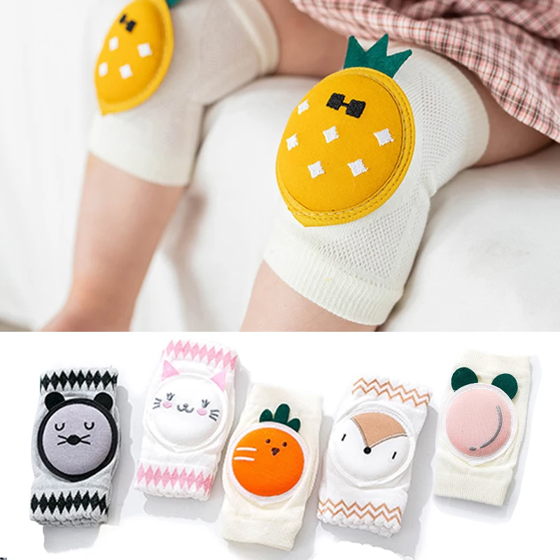 

Наколенники хлопковые защита для ползающего ребенка детей, Нескользящие, с рисунком из мультфильма, короткий наколенник, 1 пара