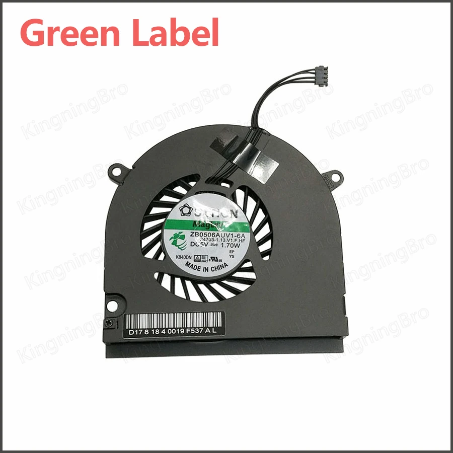 Оригинальный кулер для ноутбука процессора вентилятор Macbook Pro 13 дюймов A1278 2008 2009