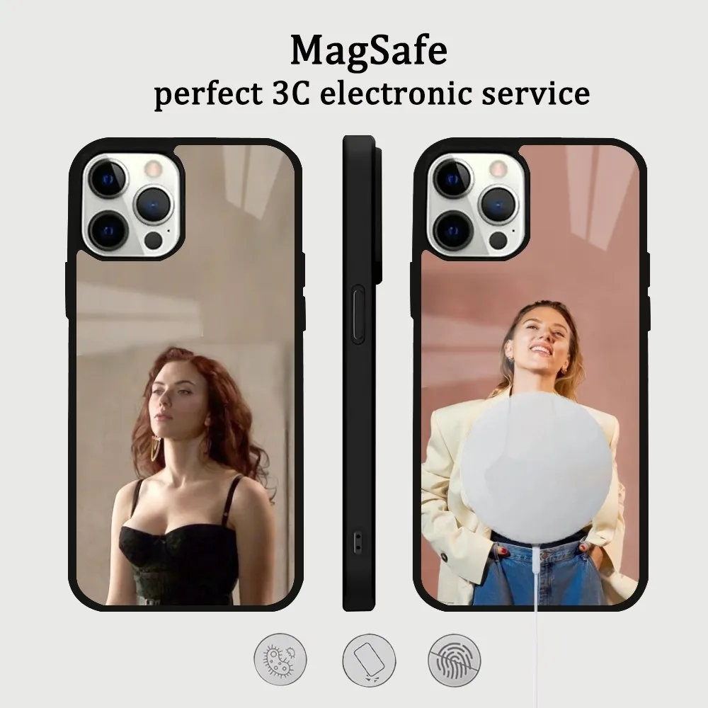 S-Scarlett J-Johansson-S Чехол для телефона IPhone 16 15 14 13 12 11 Pro Max Plus Mini Magsafe Mirror беспроводной