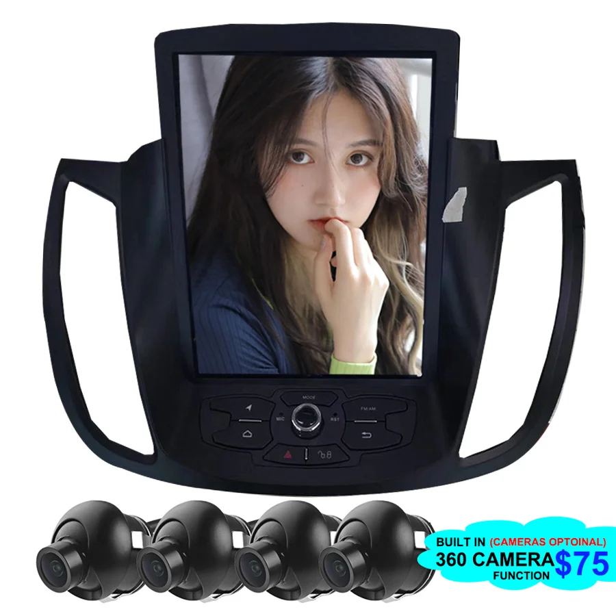 

10.4" Tesla Stereo Car DVD Multimedia Player 2 Din Radio For Ford Kuga Android 11 Screen GPS Navigation WIFI 4G Carplay
