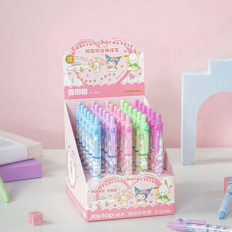 

30 шт. новые ручки Sanrio Снятие напряжения кавайная ручка Kuromi Mylody мультяшная карандаш фантастический подарок для студентов на каждый день