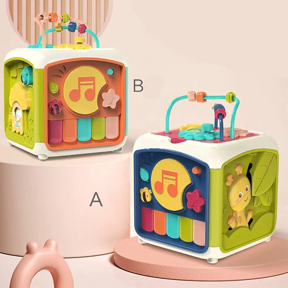 

Educational 7 in 1 Bead Maze Counting Learning Baby Activity Cube Musical Toy Hand-beat Drum Color Shape Sorter