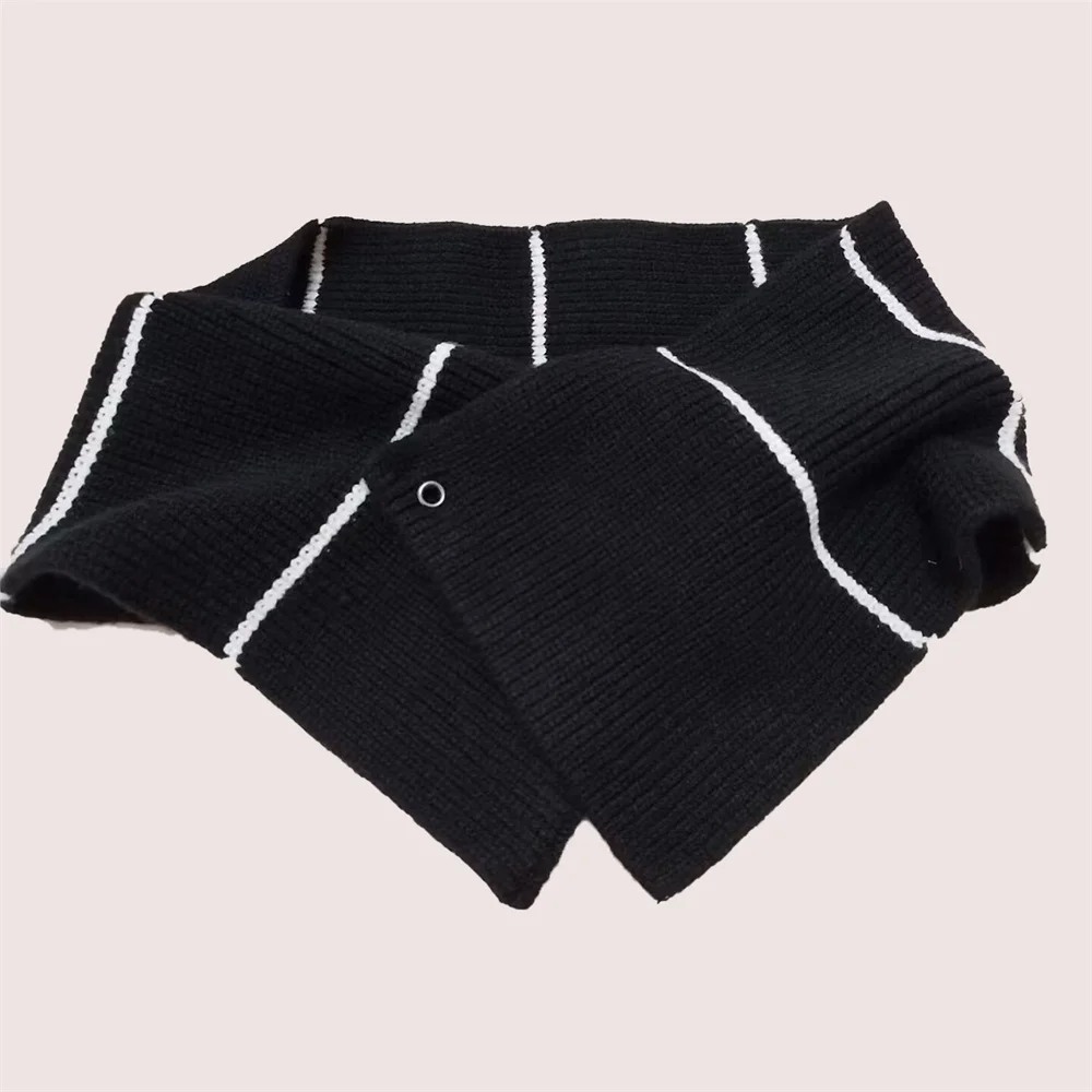 Игра Love And Deepspeace Zayne черный шарф для косплея вязаные теплые шарфы в полоску