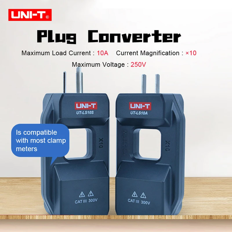 

UNI-T UT-LS10A UT-LS10S plug converter Clamp Meter Converter AC Current and Current Splitter 10A Maximum Load Current