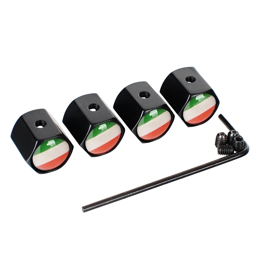 4 шт. воздушные чехлы на колеса автомобиля с флагом Италии колпачки стержня