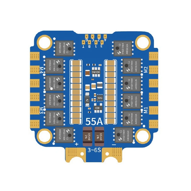 Для BAYCKRC FPV ESC AM32 55A 3-6S 4IN1 для RC Гоночный дрон фристайла Квадрокоптер Запчасти дрона