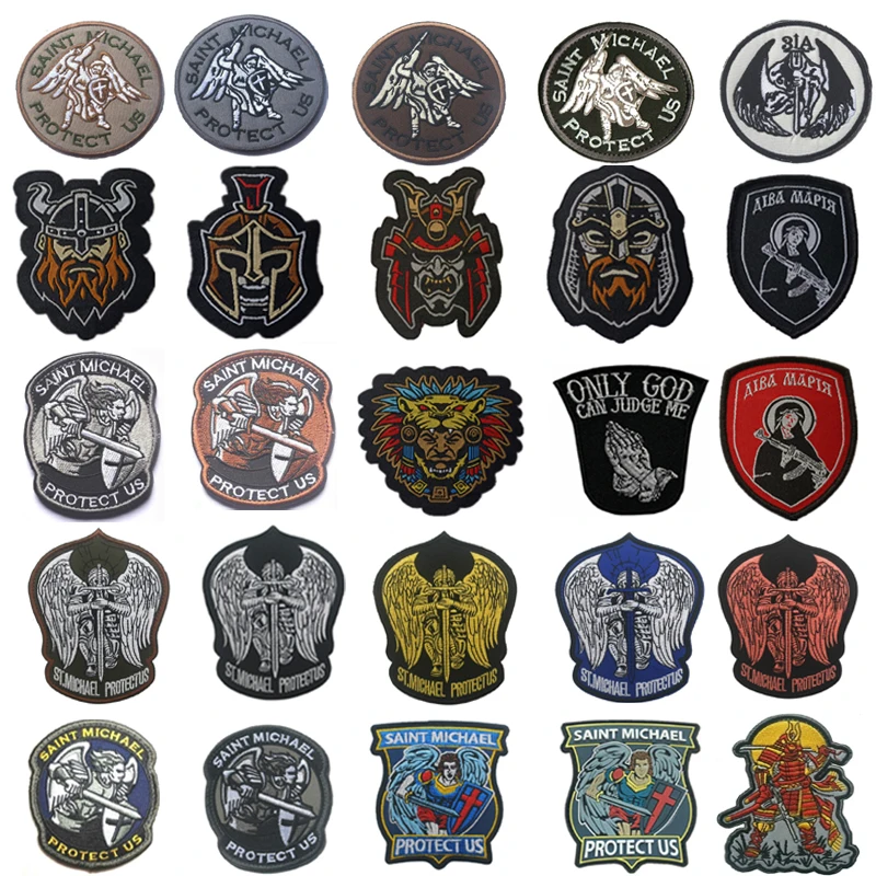 

Badge Embroidered Hook Insignia Patches Military Tactical Clothes Patch Armbands for Caps Backpacks Decorative