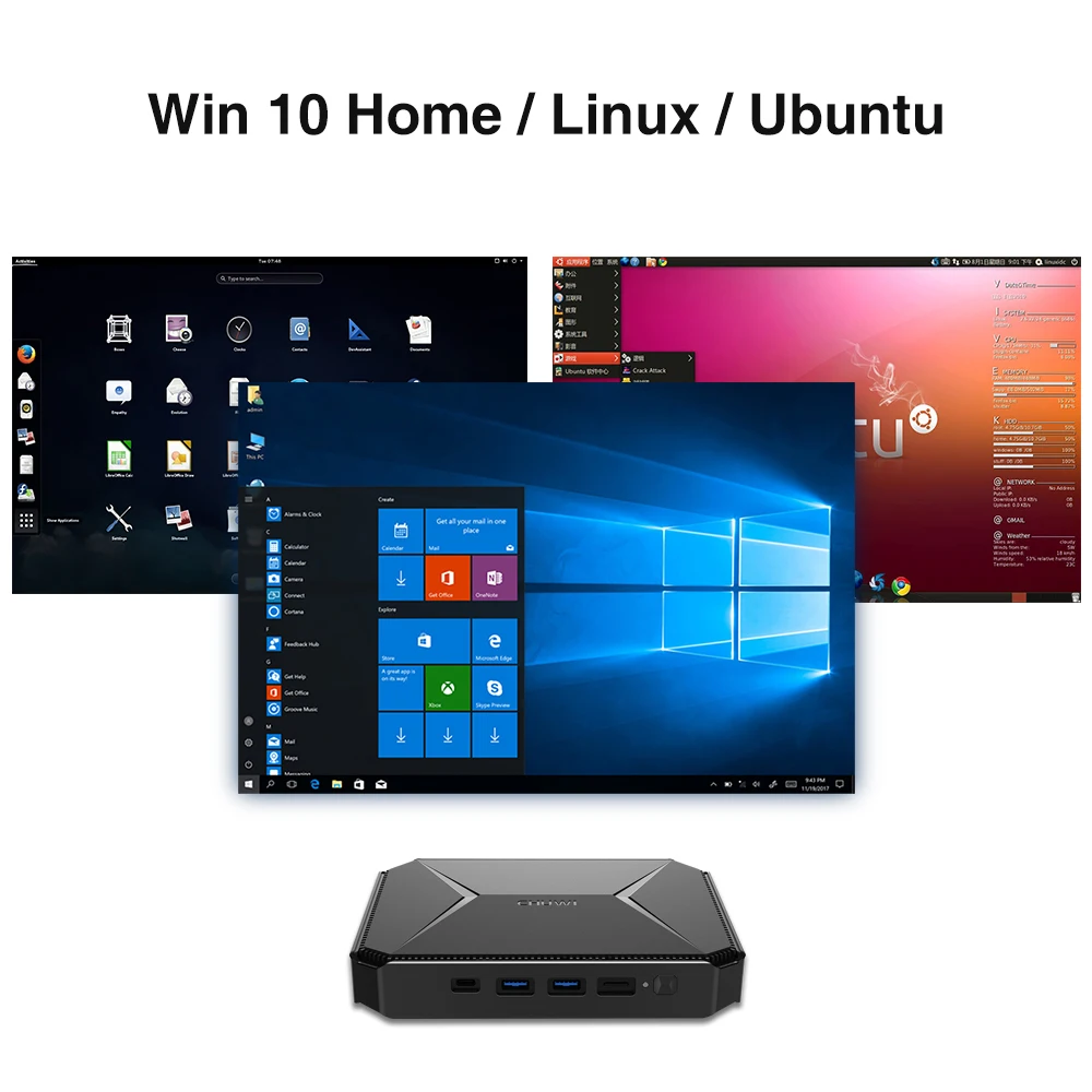 Мини-ПК CHUWI HeroBox Intel Celeron J4125 четырехъядерный процессор Windows 10 OS 8 Гб LPDDR4 256 ГБ SSD