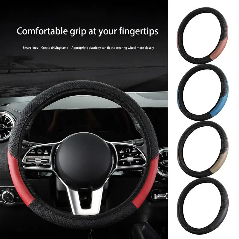 

Universal Vehicle Steering Wheel Protector Microfiber Leather Non Slip And Durable Steering Cover Case Car Interior Decoration