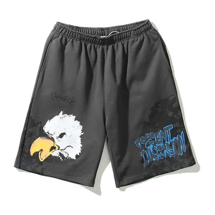 

New 2022 Novelty high Men Comfortable Cactus Jack Eagle Skateboard Street Cotton Casual Shorts Kanye Hip-hop Parkour #A553