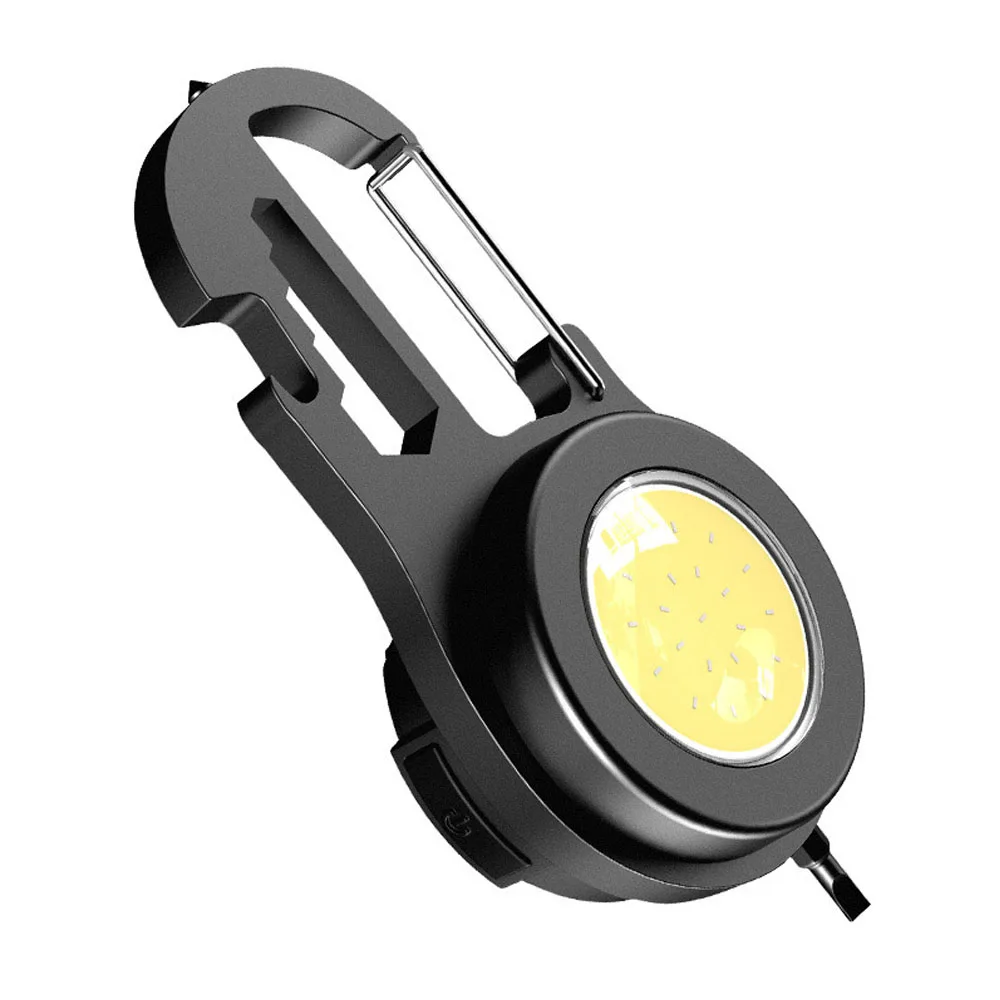 

Keychain Flashlight Rechargeable Light Torch Keychain Light with Screwdriver Wrench Bottle Opener for Fishing Walking Camping