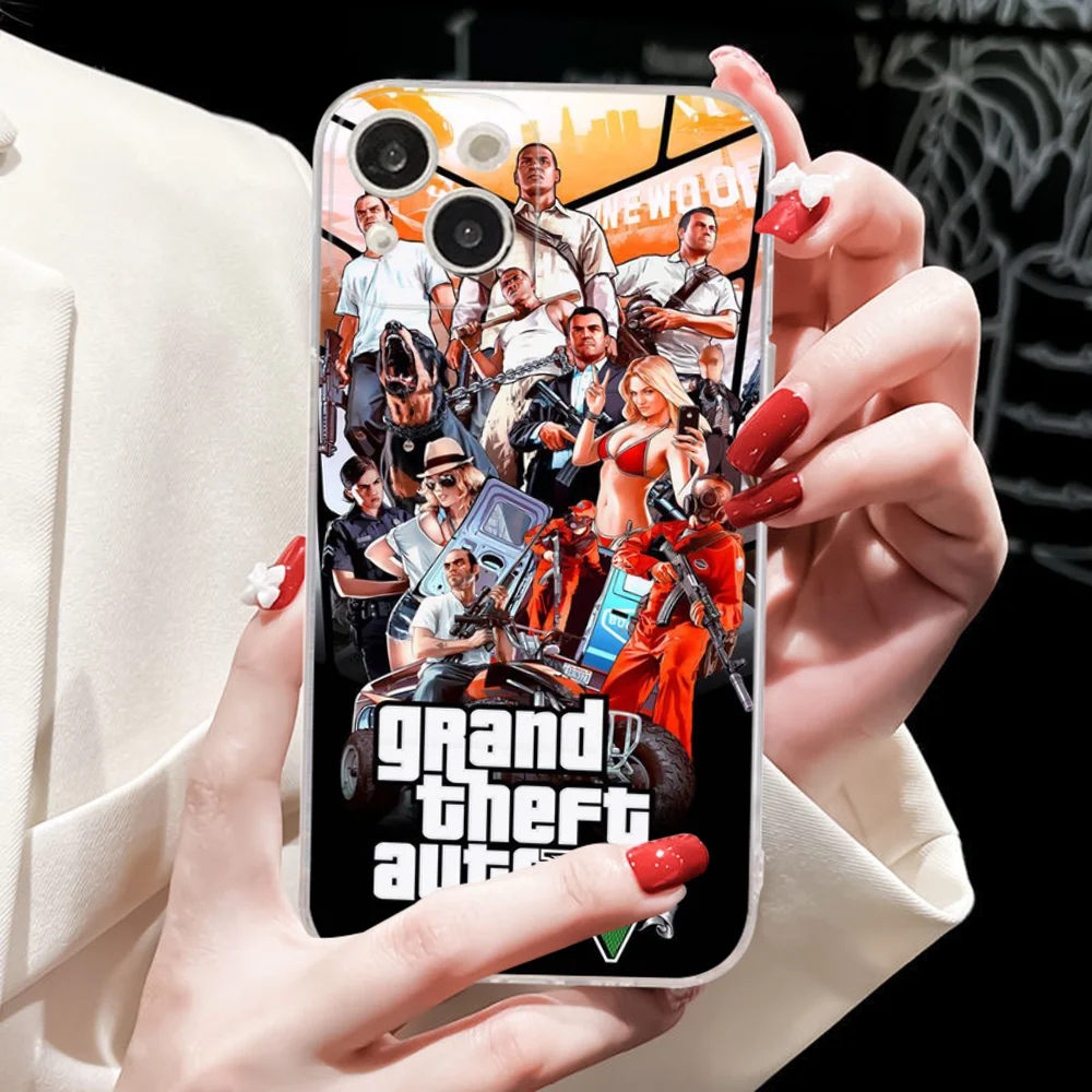 G-GTA 6 G-Grand Theft A-Auto Phone Case For IPhone 16 15 8 7 6S Plus X SE XR XS 14 11 12 13 Mini Pro Max Mobile