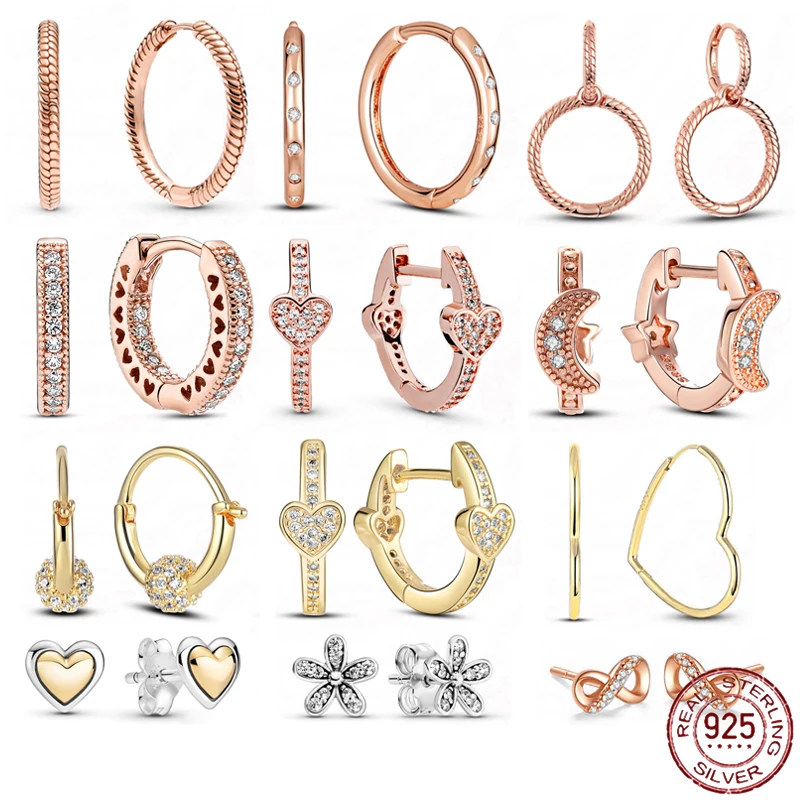 

Женские круглые серьги-кольца из серебра 925 пробы