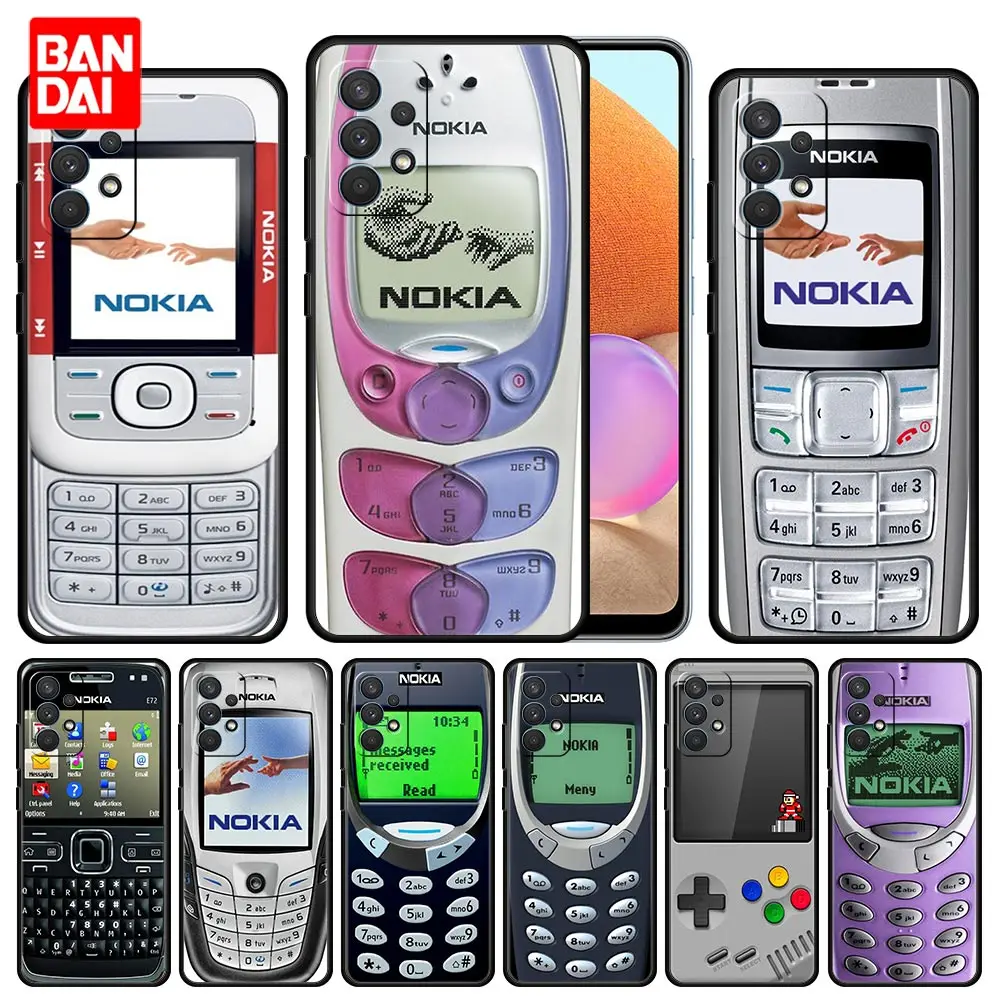 

Retro Old Nostalgia Nokia Phone Case for Samsung Galaxy A51 A52 A03 A13 A31 A32 A50 A70 A71 Note 20 Ultra 5G Cover Soft Bag