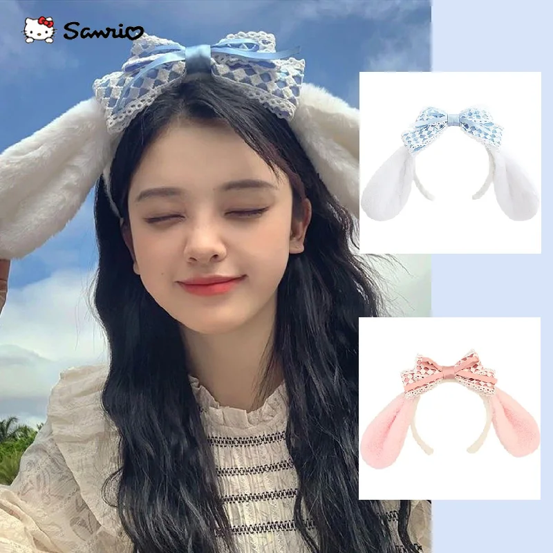 

Cute Plush Women Hair Band Fashion Sanrio Cinnamorroll My Melody Cartoon Character Soft Hair Band Girl Hair Accessories