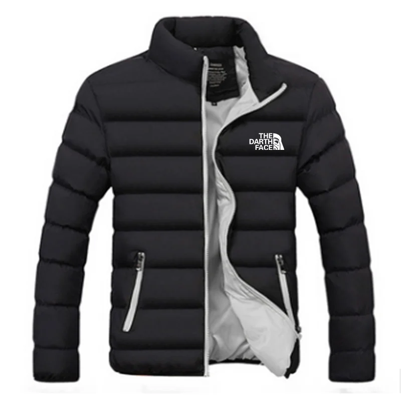 Jaket Musim Dingin Mode Pria Kerah Berdiri Jaket Parker Pria Jaket Empuk Ritsleting Jaket Pria