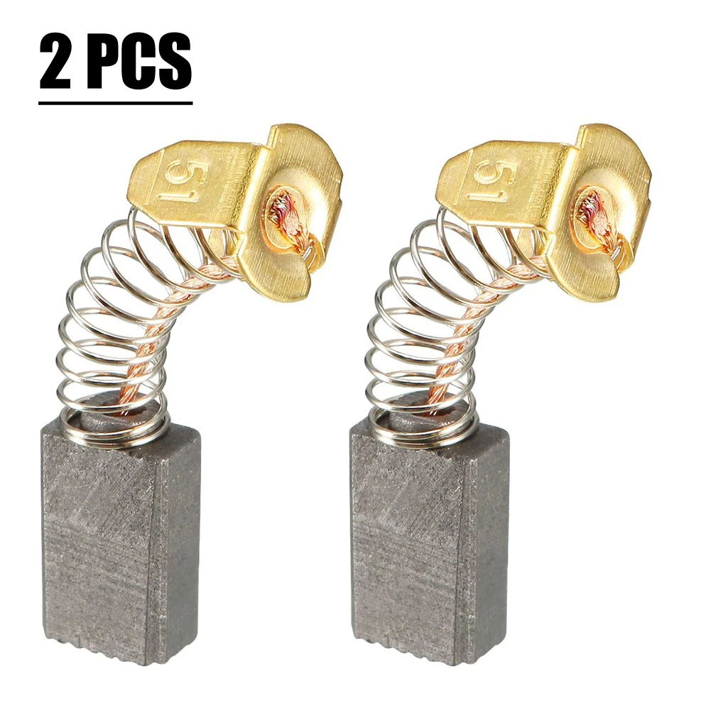 

2x Carbon Brushes Motor Carbon Brush For Electric Motors Angle Grinder 5*8*15mm Carbon Brushes With Brush Springs