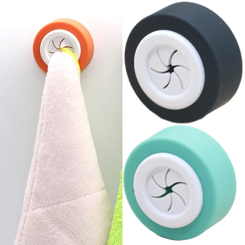 

4Pcs 5.5cm Kitchen Rag Cleaning Hook Tools Cloth Hanger Bathroom Towel Storage Racks Hanger Adhesive Rag Dishcloth Holder