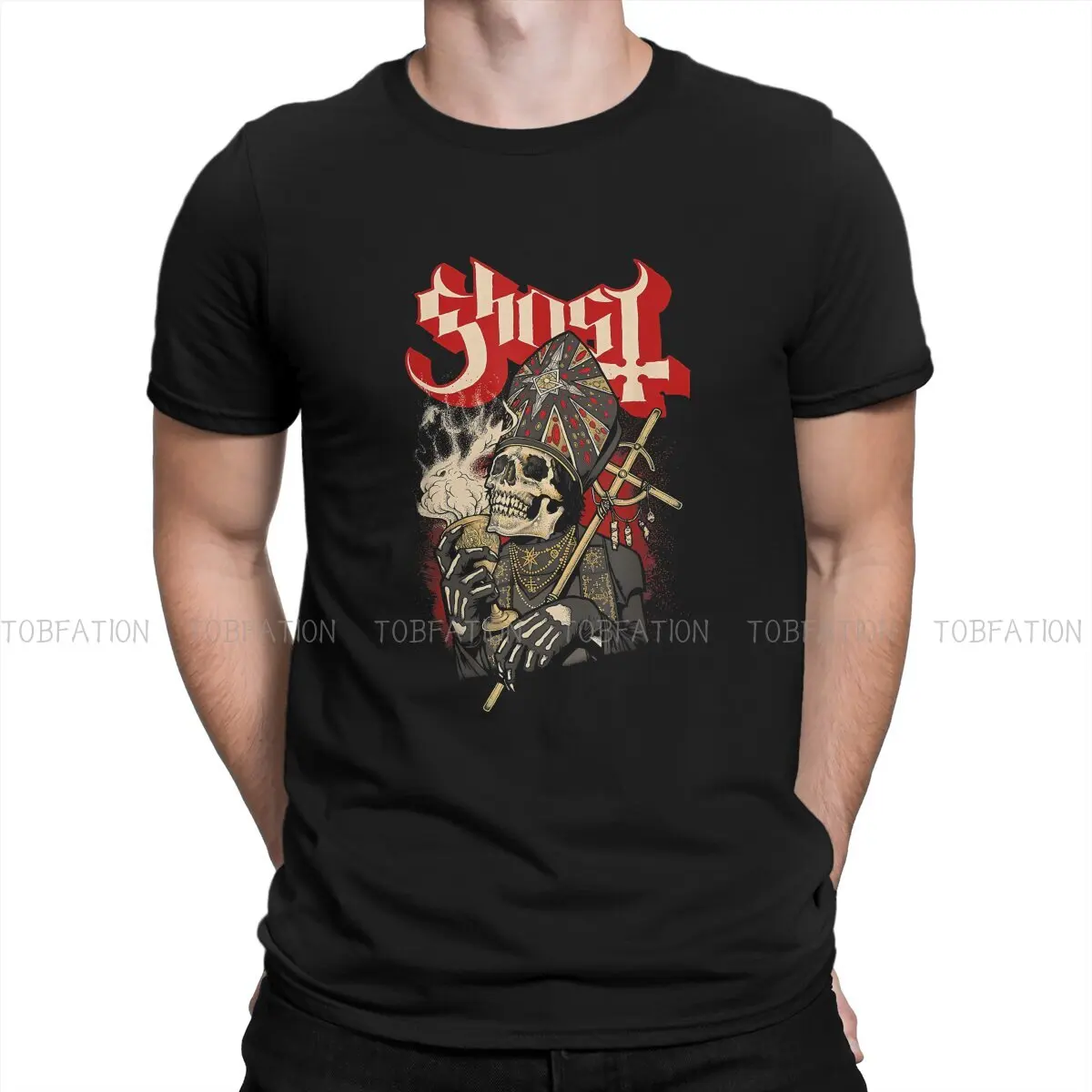 

Ghost Impera Maestro Skull Classic Men TShirt Ghost Spooky Lover O Neck Short Sleeve 100% Cotton T Shirt High Quality Gift Idea
