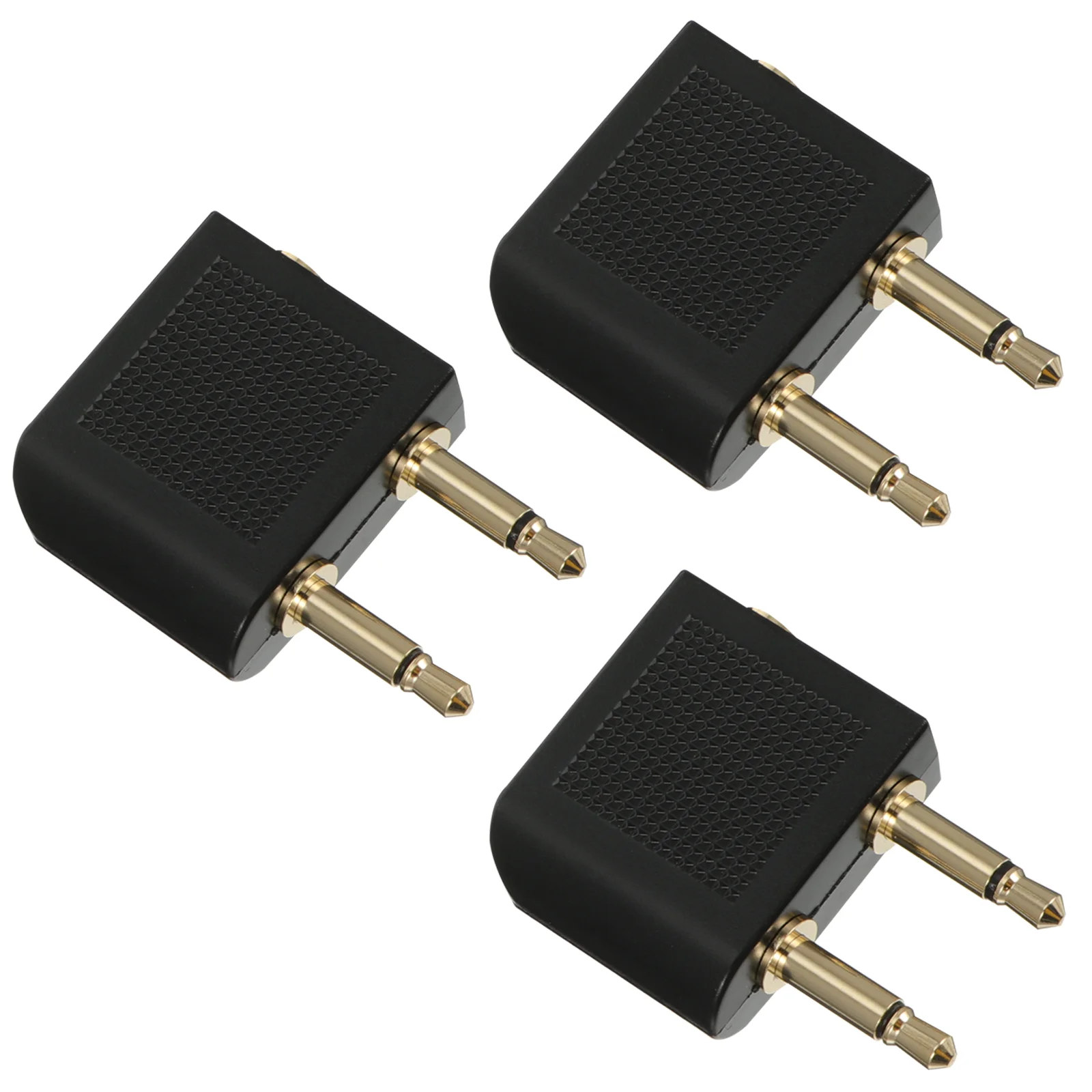 

3pcs Airplane Adapter Durable Prime Sturdy Audio Adapter Converter for Headphone