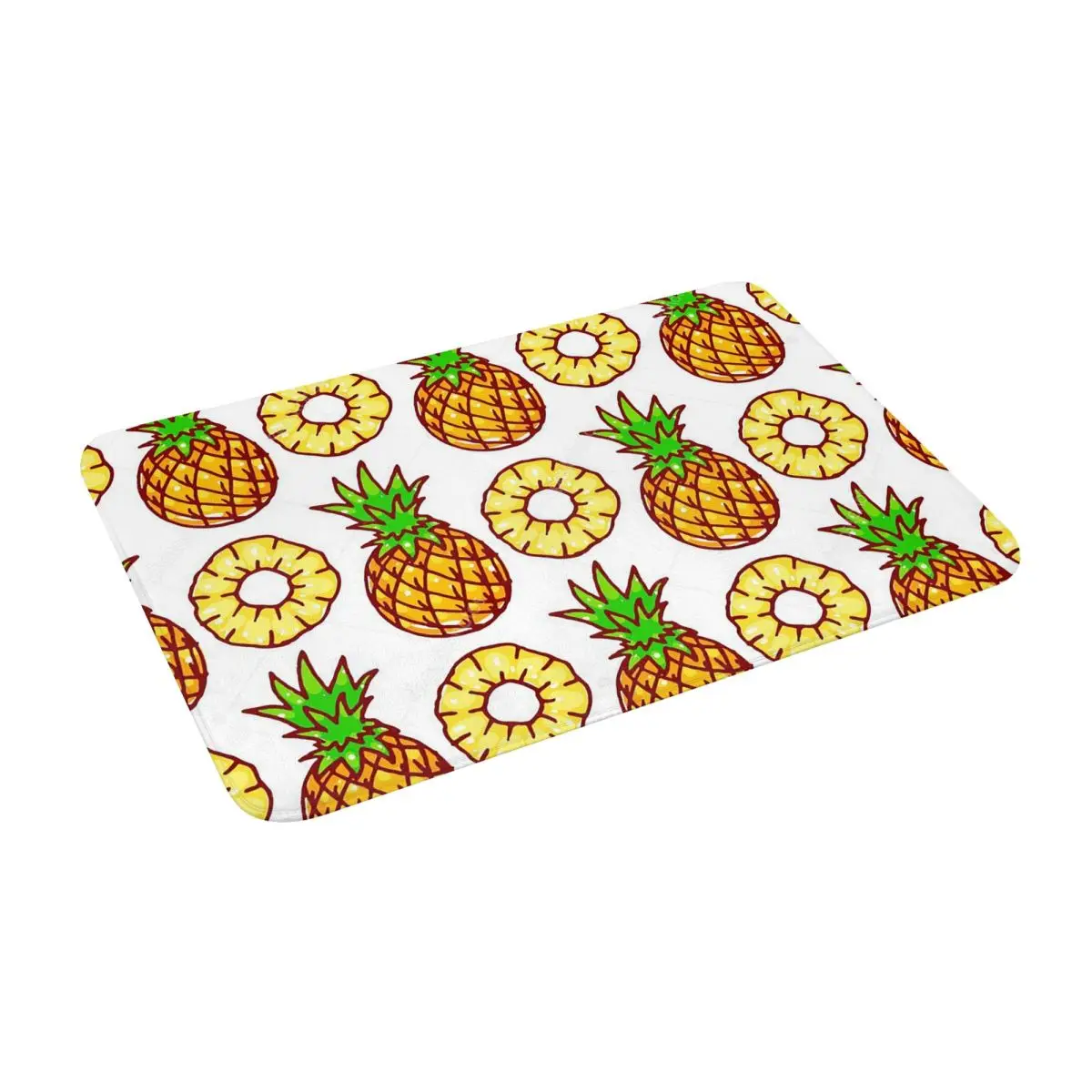 

Pineapples 24" X 16" Non Slip Absorbent Memory Foam Bath Mat for Home Decor/Kitchen/Entry/Indoor/Outdoor/Living Room