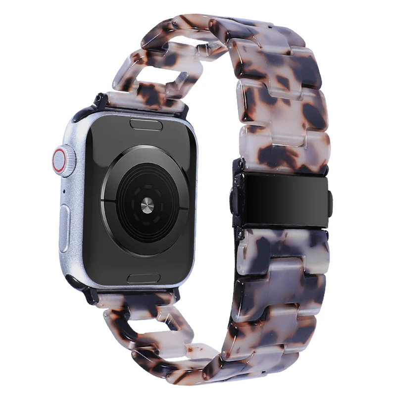 Resin Strap For Apple Watch 8 7 45mm 41mm 6/SE/5/4 44mm 40mm band wristband for iwatch Ultra 49mm 38 42mm woman bracelet correa