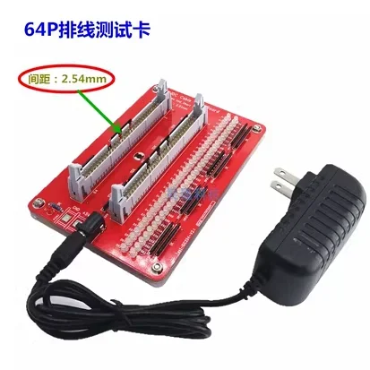 

Тестовая карта кабельного тестера с интервалом 2,54 мм, тестовая плата IDC 8-64P для обнаружения открытия и короткого замыкания