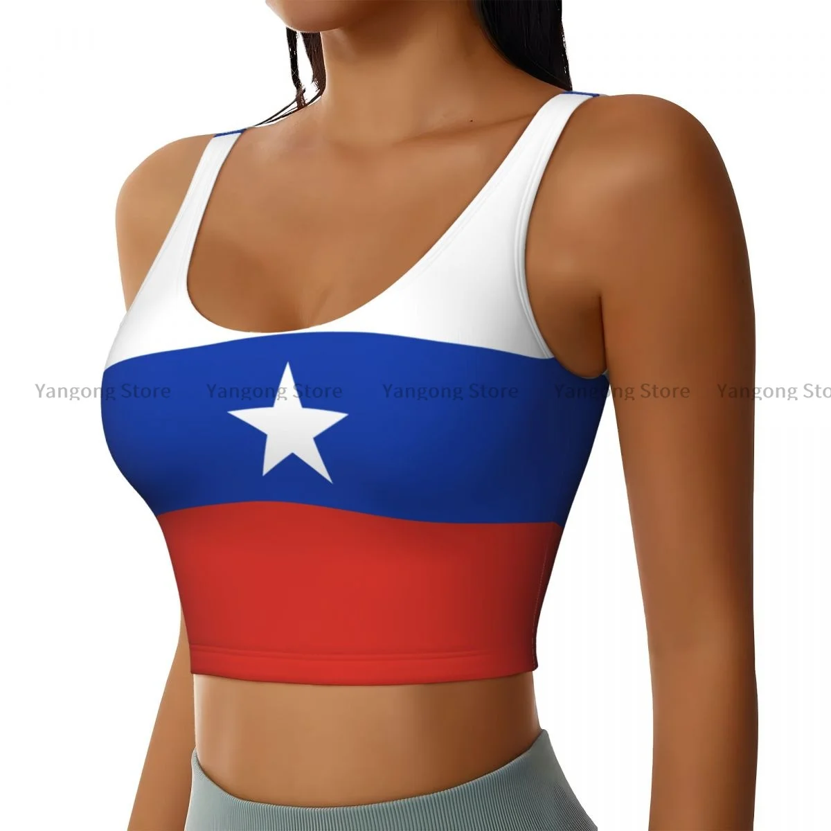 Женский сексуальный спортивный жилет с флагом Чили женская уличная одежда