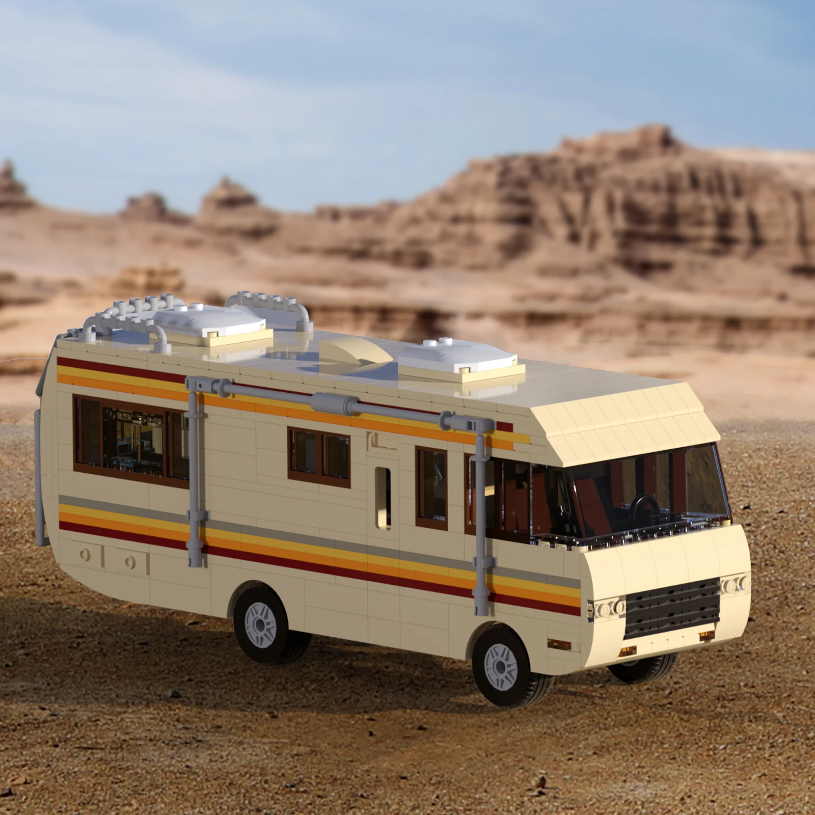 

MOC Moive Breaking Bad Van Vehicle Kit Walter White Pinkman Cooking Lab RV Car Building Blocks Set Toy Children Birthday Gift