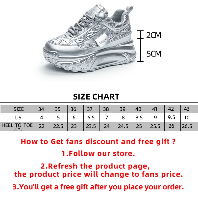 7CM 2023 Platform Wedge Chunky Sneaker Fashion Genuine Leather Lace Mixed Color Casual Comfy Lady Hidden Heel Female Shoes