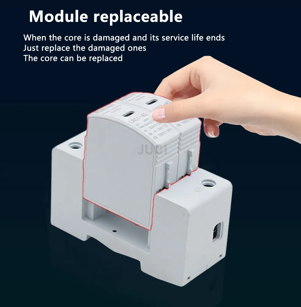 Фото SPD 4P AC385V Защита от перенапряжения для дома 20KA~40KA 30KA~60KA 10KA~20KA Защитное устройство низкого напряжения №4
