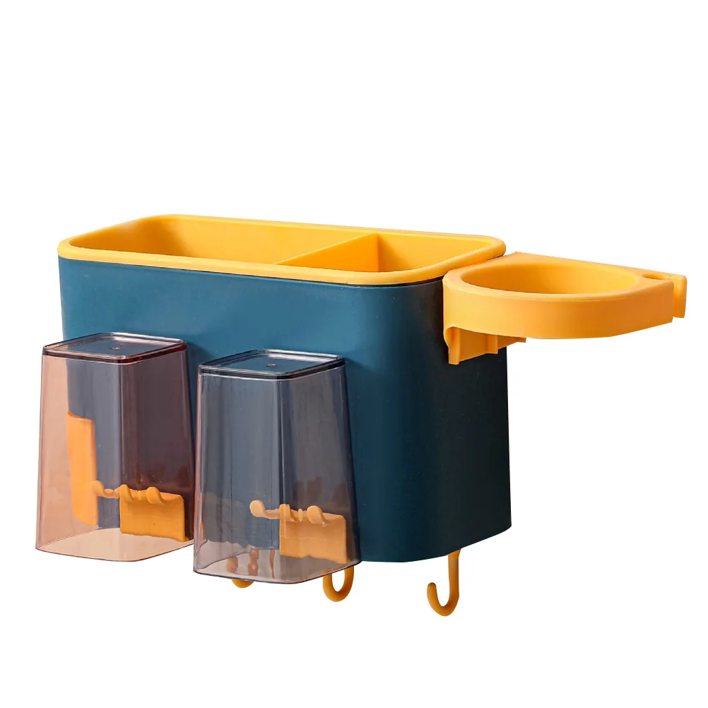 

1 Set Wall-mounted Bathroom Storage Rack Toothbrush Hair Dryer Holder Shelf