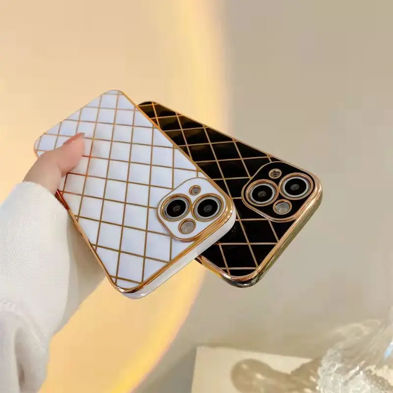 

Luxury Electroplated Phone Case For iPhone 13 12 11 Pro Max Phone11 12Pro 7 8 Plus X XS XR SE Soft Protective Cases Cover