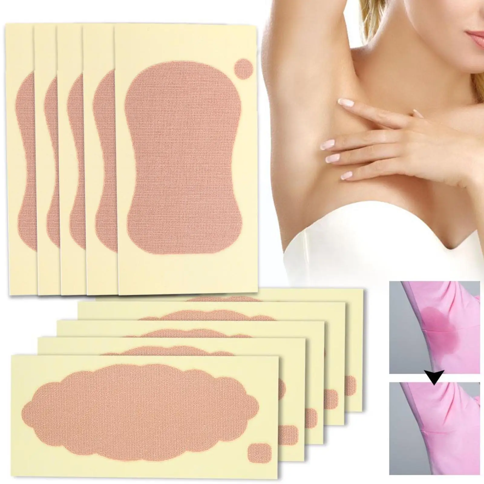 

5 шт./упаковка, женские прокладки для подмышек от пота