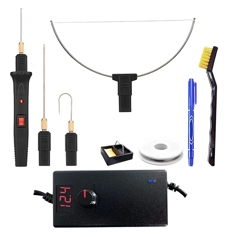 

Лидер продаж, резак для пены, 4 в 1, ножи для горячей резки, 0-24 Вт, Электрический цифровой адаптер контроллера напряжения для вилки US из пенополистирола