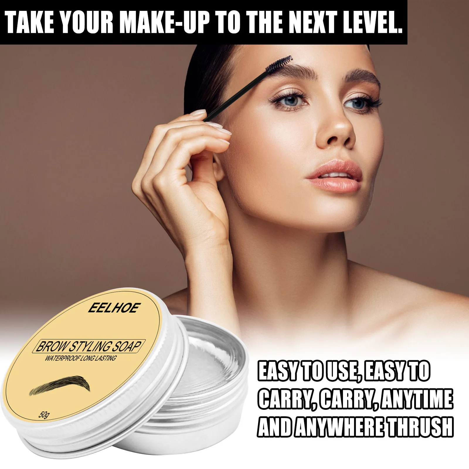 EELHOE 50g Eyebrow Cream Colorless and Transparent Refreshing and Lasting Natural Makeup Brow Styling Brow Brush Free Shipping