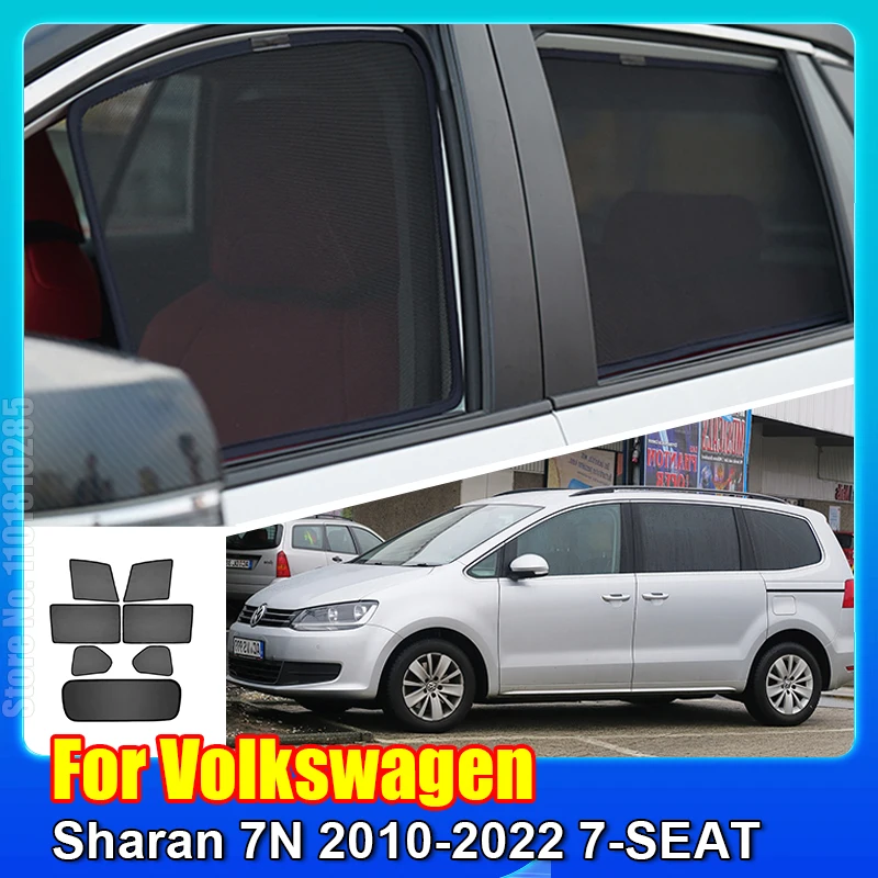 

7-местный альхамбра для Volkswagen VW Sharan 7N 2010-2022, солнцезащитный козырек на окно автомобиля, занавеска на заднее стекло, козырек от солнца