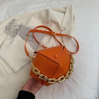 acrylic chain handle bag female wallet retro pu leather luxury shoulder bag new fashion simple solid shopper crossbody 2022